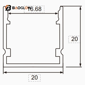ไฟโปรไฟล์ LED RGB สำหรับภายนอกอาคาร ขนาด 20*20 แบบกำหนดเองได้ สำหรับโปรไฟล์อะลูมิเนียม สำหรับติดตั้งบนหลังคาแบบช่องขนาด 20 มม. รุ่น Costmazing - Product Image 6