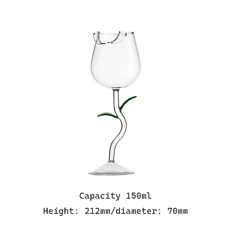 150ml green leaf transparent cup