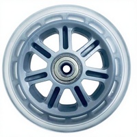 Roues de patins à roulettes de 5 pouces en PU plastique pour trottinettes pour enfants et trottinettes électriques