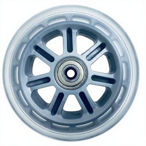 Roues de patins à roulettes de 5 pouces en PU plastique pour trottinettes pour enfants et trottinettes électriques - Product Image 1