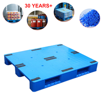 Palette en plastique Euro robuste HDPE bleue à 4 entrées pour entrepôt, stockage, logistique et distribution