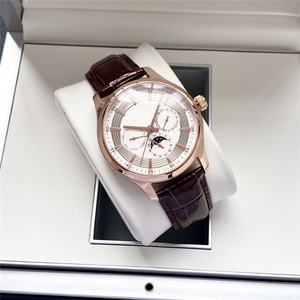 Vente directe d'usine, montre mécanique de luxe pour homme, boîtier en acier inoxydable, bracelet en cuir véritable, résistance à l'eau 50 bars, aiguilles - Product Image 3