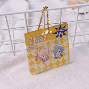 Tùy chỉnh Acrylic móc khóa dễ thương đầy màu sắc UV in ấn tùy chỉnh quảng cáo Anime Keychain nhựa phồng rộp Acrylic Keychain tùy chỉnh - Product Image 3