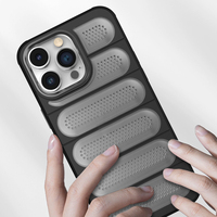 Coque souple à prix d'usine pour iPhone 16 15 14 Pro Max, étui de protection antichoc en TPU respirant avec trous, design sportif, coque de téléphone portable avec protection de l'appareil photo