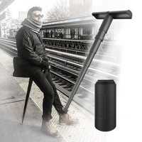 Chaise pliante portable d'extérieur, tabouret rétractable, chaise haute pliable, tabouret télescopique pour la file d'attente au métro