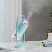 Diffuseur d'huiles essentielles portable USB LED en plastique, mini brumisateur H2O à double fonction, diffuseur d'arômes à ultrasons pour la maison et la voiture