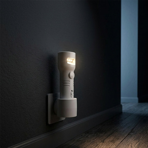 Luz Nocturna con Enchufe EU/US, Lámpara de Pared Automática, Portátil, Recargable, con Encendido/Apagado Automático, Linterna, Luz de Lectura, para Interiores, Escaleras, Pasillos, Arte - Product Image 1