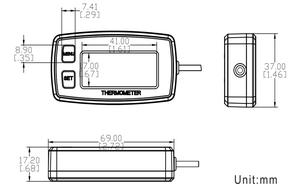 Новый цифровой термометр с подсветкой датчик температуры TM-003A GW для мотоцикла генератор плуга трактора ATV - Product Image 6