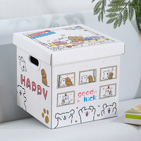 Emballage de snack de dessin animé boîte en carton ondulé personnalisée boîte-cadeau d'anniversaire pour enfants couvercle de grande taille éponge à motif imprimé