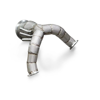 Tubo de Escape Deportivo de Alto Rendimiento Ss304 con Protector Térmico para Audi Q8 4M 3.0T EA839 2021-2024, Respuesta del Acelerador Mejorada, Mayor Velocidad