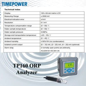 Analizador de ORP TIMEPOWER TP1600 con Electrodo de Platino, Detección Inteligente de Alta Precisión, Entrada Dual de Alta Resistencia, Impermeable - Product Image 3