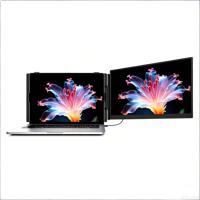 Écran portable pour ordinateur portable S8 14 pouces, extension d'écran 1080P FHD IPS double moniteur pour les voyages d'affaires, le travail à domicile