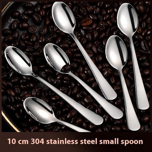 Customized 10cm 11.5cm Silver Small 304 Stainless Steel Coffee <strong>Tea</strong> <strong>Spoon</strong> for Espresso - Product Image 2