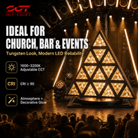 Nouveaux designs 2026 : Projecteur LED rétro triangulaire haute performance 16x40W, lumière de fond DMX512 Matrix pour concerts