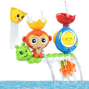 Lindo Rociador con Forma de Mono con Función de Rociado Giratorio, Juguete Educativo de Agua para Bebés, Adecuado para el Juego Sensorial Durante el Baño - Product Image 1