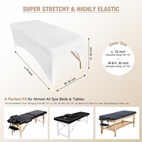 MASSA Rectangulaire Spandex Beauté Lit et Table Couverture Élastique Tréteau Nappe Tissu Ajustement Serré avec Papier Matériel