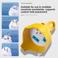 Rallonge électrique industrielle étanche IP44 10A avec câble SJTOW pour véhicules électriques et équipements industriels, 4 prises, 2-30m