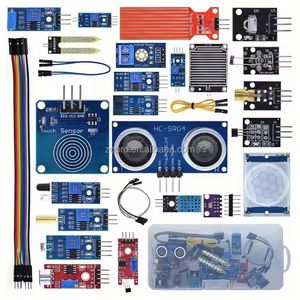 ชุดเซ็นเซอร์หุ่นยนต์สำหรับผู้เริ่มต้นเรียนรู้  วัดความชื้นในดิน ไมโครโฟน  เซ็นเซอร์ตรวจจับแสง  หลีกเลี่ยงสิ่งกีดขวาง  ชุดโมดูลเซ็นเซอร์ 22-in-1 - Product Image 3
