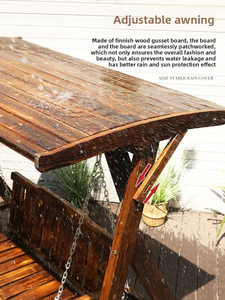 All'aperto Multi-persona Internet-famose altalene: rock per <span class=keywords><strong>adulti</strong></span> all'aperto, in stile cortile 3 persone altalene appese in legno - Product Image 2