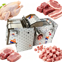 Machine industrielle de découpe verticale de viande en cubes en acier inoxydable pour poulet