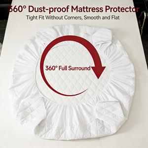 Protector de Colchón Acolchado Impermeable al Agua y Antiácaros para el Hogar, Venta al Por Mayor - Product Image 2