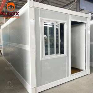 Casa Contenedor Plegable Prefabricada, Moderna, Modular, de Fácil Montaje, con Estructura de Acero y Panel Sándwich, para Dormitorio o Cuarto de Guardia - Product Image 1