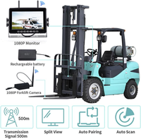 Système de caméra de recul pour chariot élévateur sans fil numérique AHD 7'' TFT avec enregistreur DVR portable, moniteur et base magnétique IR