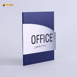 Découpe de texte creux plaque de nom de bureau signe de porte de bureau avec signe en Braille - Product Image 2