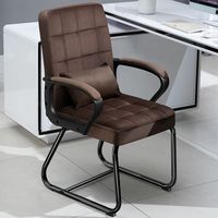 Chaises de bureau exécutives ergonomiques modernes avec accoudoirs fixes, entièrement en cuir véritable, dossier haut, fauteuil de bureau en vente