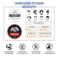 Nouveauté OEM – Cire coiffante mate naturelle et biologique pour hommes, tenue forte longue durée, pour texturiser les cheveux