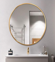 Miroir en verre architectural encadré en alliage d'aluminium pour salle de bain de bâtiment résidentiel