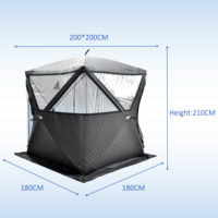 Pop Up personnalisé extérieur Mobile Sauna tente chambre Portable carré randonnée isolé Camping glaçon pêche tente hiver chaud tente