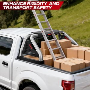 โรลบาร์สแตนเลสอเนกประสงค์สำหรับรถกระบะ 4x4 แบบ Heavy Duty ป้องกันสนิม อุปกรณ์ตกแต่งภายนอกรถยนต์สำหรับออฟโรด - Product Image 3