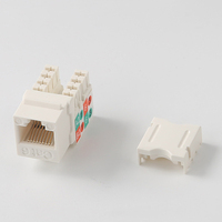 Acoplador en línea sin herramientas de 90 grados Keystone Jack para redes RJ45 Cat5e Cat6 Cat6a UTP sin blindaje para certificaciones