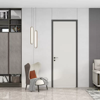Portes intérieures modernes en aluminium et bois MDF, étanches, sur mesure, directement de l'usine, pour projets de entrepreneurs