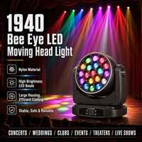 Redsun 1940 4-en-1 RGBW Zoom Moving Head Light, Équipement d'éclairage de scène professionnel à effets Bee Eyes pour discothèques, concerts et théâtres