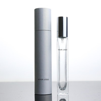 Flacons de parfum miniatures personnalisés en verre carré de luxe portables de 8 ml et 10 ml avec gravure, emballage personnalisé et impression de logo
