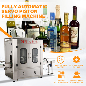 Ligne de production de <span class=keywords><strong>remplissage</strong></span> de liquides pour l'industrie vinicole certifiée CE, <span class=keywords><strong>machine</strong></span> de <span class=keywords><strong>remplissage</strong></span> à piston servo entièrement automatique - Product Image 1