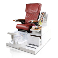 Baignoire de luxe deux places pour massage des pieds, fauteuil avec bassin, accessoire de pédicure et de spa, couleur neutre, rose, queen