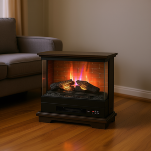 Chimenea Eléctrica de 26 Pulgadas y 1400W con Llama Multicolor, Independiente, con Carcasa de Madera, Aparato de Calefacción para el Hogar - Product Image 2