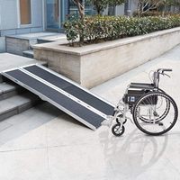 Portable 5FT aluminium fauteuil roulant rampe léger antidérapant pliable mobilité Scooter escaliers pour usage domestique Scooters handicapés