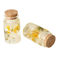 Bougie de pot en verre parfumée d'aromathérapie de fleurs séchées de cire de gel de cristal faite à la main d'usine pour Diwali et barres