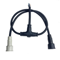 Câble de connecteur étanche de type T à 2 broches 3 voies IP65 IP67 pour éclairage LED extérieur