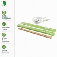 Palillos Cuadrados de Bambú Natural con Fundas de Papel Impresas Personalizadas, Palillos para Comida para Llevar de Restaurantes, Suministro al por Mayor