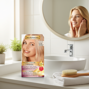 Kit de coloration capillaire permanente professionnelle brillante Mix Profesional 10 23 Blond Platine avec huile d'argan et pomelo pour une couverture complète des cheveux gris - Product Image 2