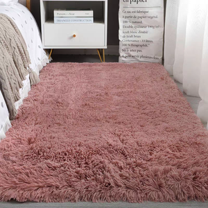 Hiện đại làm bằng tay có thể giặt siêu mềm chống trượt cao đống trong nhà khu vực Thảm mượt mịn Fluffy xù xì Thảm phòng ngủ ăn sống - Product Image 5