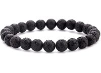 Bracelet en pierre de lave 8 mm Perle d'agate naturelle Perle de guérison Bracelet Yoga Cadeau Diffuseur d'aromathérapie Bijoux