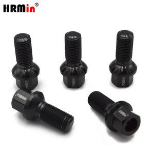 Vis de <span class=keywords><strong>moyeu</strong></span> de roue en titane HRMin Gr5 avec siège à bille, boulon en titane M14*1.5*28mm pour <span class=keywords><strong>voiture</strong></span> de course Mercedes-Benz - Product Image 4