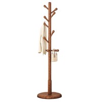 Porte-vêtements sur pied en bois massif de hêtre, style chinois, avec porte-manteau, porte-chapeaux et porte-sacs, démontable et assemblable, pour chambre, maison, université
