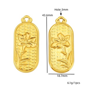 Colgantes de acero inoxidable con forma de corazón y flor de sol, formas mixtas para hacer collares, componentes de joyería DIY - Product Image 3